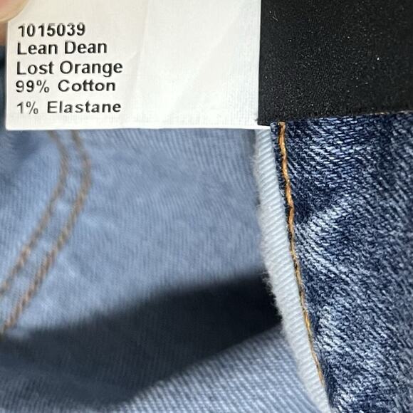 Nudie Jeans Men’s Lean Dean Straight Leg Jeans Size 32x34 Medium Wash Stretch - Picture 8 of 9